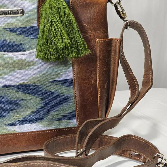 Mini Aria Convertible Day Bag Shoulder Or Backpack Brown Leather And Canvas - Picture 7 of 15